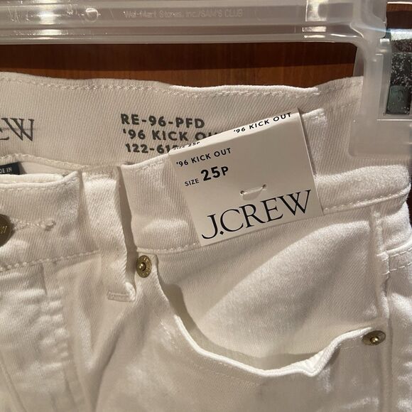 J.CREW Petite High-rise 1996 Kickout Jean Size 25P White Petite Casual Coastal - Picture 4 of 11